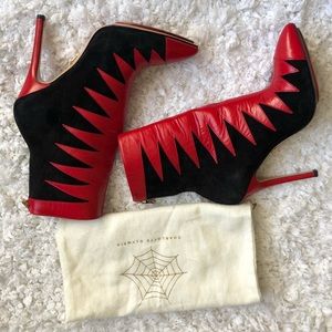 Charlotte Olympia Hazel leather and suede boots